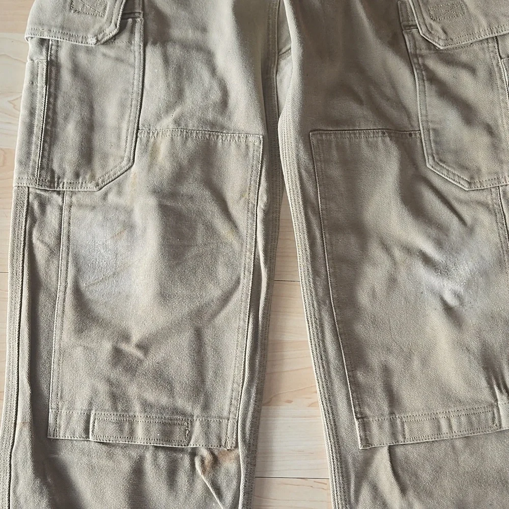 Deluth Tan Cargo Double Knee Well Loved Pants Size 30